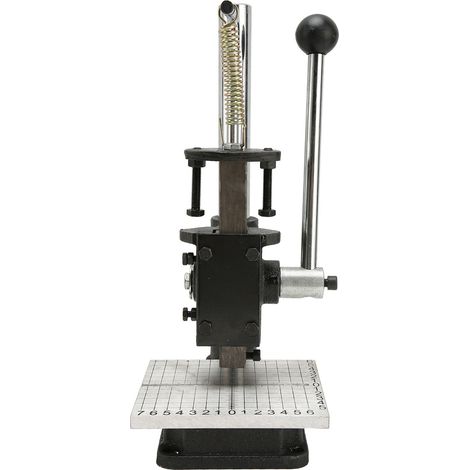Presse à main en fonte lourde, machine à poinçonner manuelle économique, outil de perforation à levier, presse d'établi robuste, dispositif d'estampage à bras, presse à matricer compacte. (1/5)