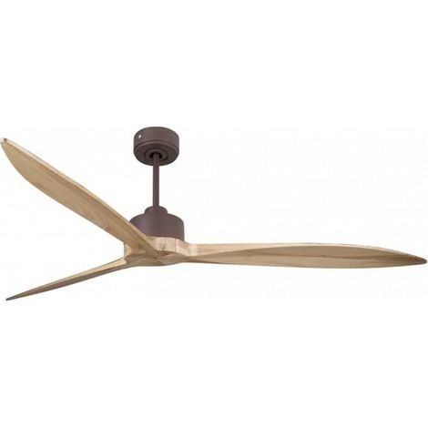 Modulo Latino Slim - Super destratificateur et ventilateur DC 166 cm Chocolat pales bois clair idéal 30 à 60 m² (1/5)