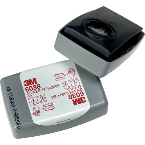 3M 6038 mit Aktivkohle, P3R Filtre à particules 20 pc(s) EN 143 DIN 143 (1/3)