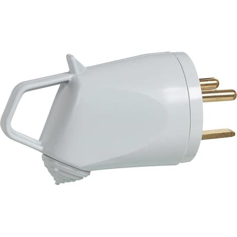Legrand – Fiche électrique mâle 55632 – 2P+T 20A 400V – Sortie coudée IP20 – Connexion par borne à vis – Pour usage intensif extérieur