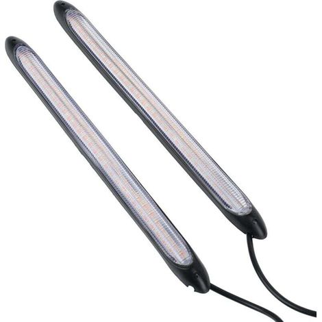 2 Pièces LED Clignotants Bande Lumineuse Double Couleur Haute luminosité Diurne Bande Lumières Universelles pour Voiture A (1/3)