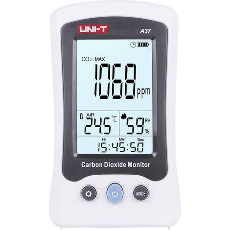 Uni-T Misuratore di CO2 Nero con schermo retroilluminato