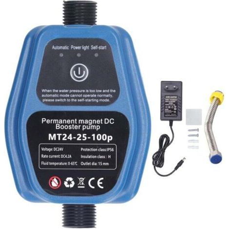Pompe de Surpression 100W ABS Pompe de Surpression D'eau Domestique pour évier de Cuisine Douche DC24V Prise Ue AC100-240V (1/5)