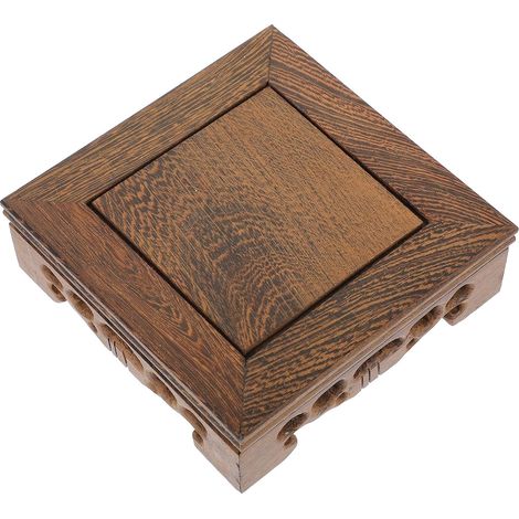 Socle en bois de cèdre pour pot de fleurs, présentoir en bois, pour la maison (1/5)