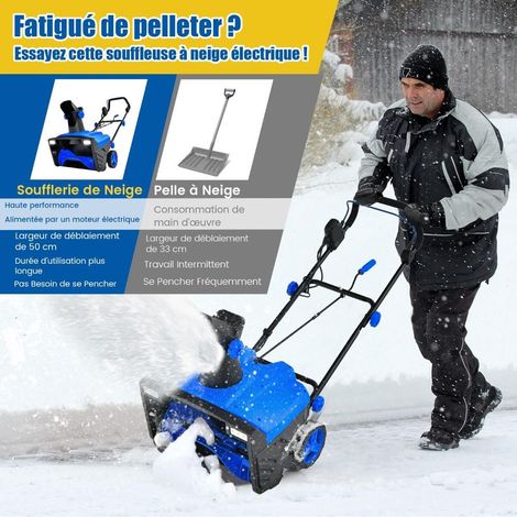 Déblaiement sans Effort Déneigeuse Électrique 2300W Largeur 50 cm Profondeur 25 cm Allée Extérieure (1/5)