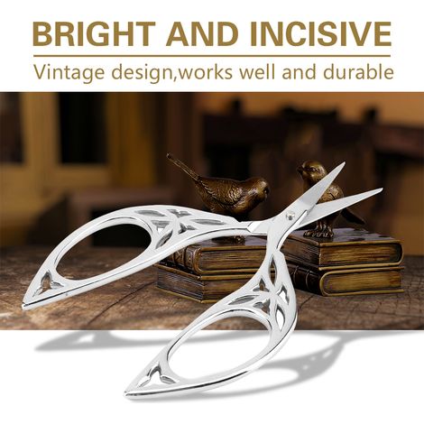 Ciseaux de couture vintage en acier inoxydable : outils de coupe classiques et de bricolage (3) (1/5)