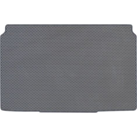 Peugeot 208 II Berline (à partir de 2019). Tapis de coffre en EVA, revêtement alvéolé gris. (1/5)