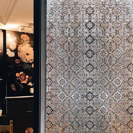 Lámina decorativa para ventanas con acabado mate,40 x 300 cm,Lámina decorativa para vidrio resistente a los rayos UV,Lámina para ventanas (1/5)