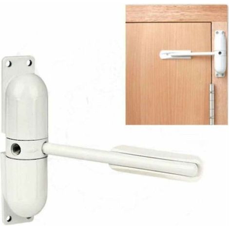 Adjustable, surface-mounted, spring-loaded door closer (1/5)