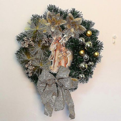 Guirlande décorative de Noël à suspendre au mur, décoration de porte pour le jour de Noël, cadeau de Noël (1/3)