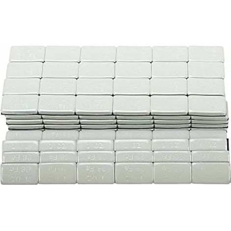 Lot de 144 poids adhésifs pour roue d'équilibrage de pneus, 28,3 g, gris, 4,1 kg sans plomb (1/5)