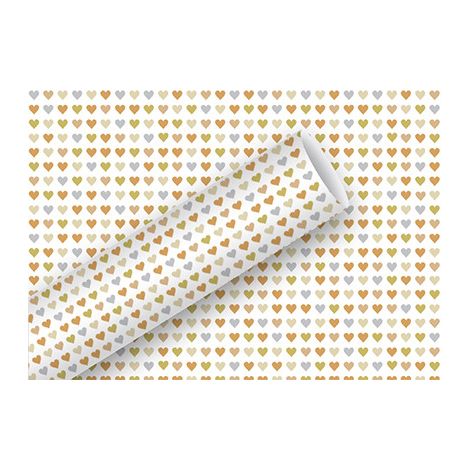 Geschenkpapier kleine bunte Herzen 1,5 m Geschenkpapier