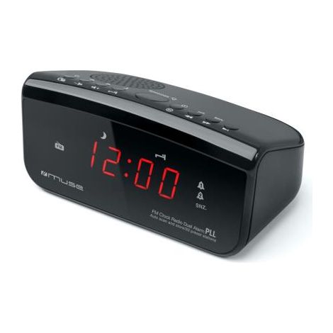 Doppelalarm - Rotes LED - Digitaler FM-Tuner - Sender speichern - Schwarz - Muse
