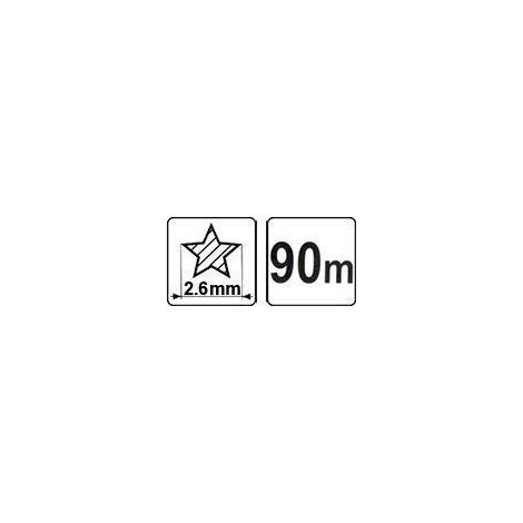 CORDE DE TONDEUSE SUR BOBINE 2,6MM X 90M YATO 89458 (1/3)