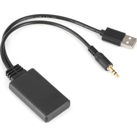 Adaptateur Bluetooth 5.0 USB + prise 3,5mm, récepteur audio stéréo pour voiture, haut-parleur AUX, câble universel (1/5)