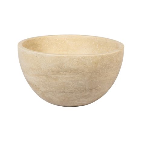 Saniclass Travertine Vasque - 21x21x12cm - ronde - pierre naturelle - Travertin