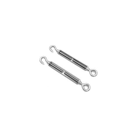 Kit de 2 crochets et anneaux M12 en acier inoxydable 304, tendeur en forme de C pour câble d’acier – Accessoire fiable pour stores solaires et bâches d’ombrage (1/5)
