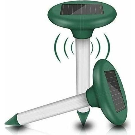 Répulsif Taupe Solaire à UltrasonLot de 2. Solaire Souris Repeller. Anti Repousser Taupes Serpents - Pelouse. Ferme(Green) (1/5)