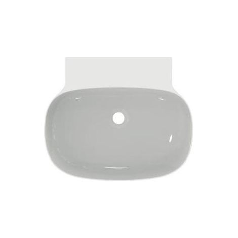 IS Waschtisch Linda-X o.Hl. m.Ül. 600x500x135mm geschliffen Weiß (1/5)