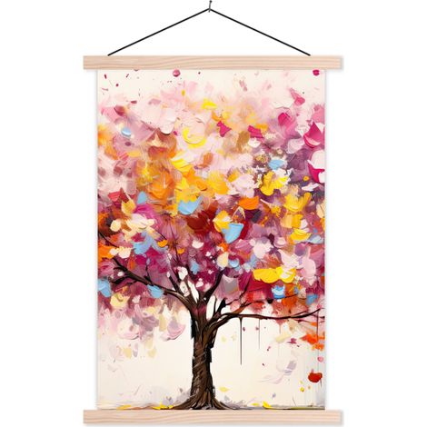 TEXTILE WALL ART Watercolor - Tree - Art - Abstract 40x60 cm (1/3)