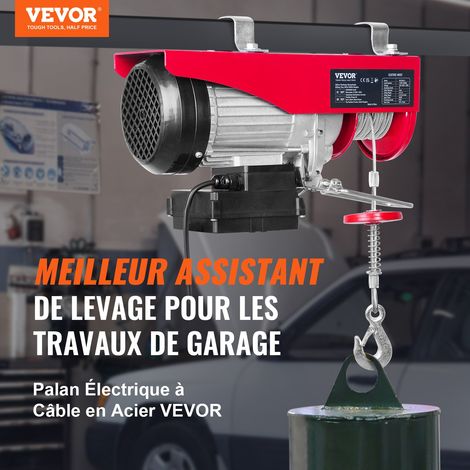 Télécommande sans fil, treuil à câble électrique 1000 kg 1600 W, levage 12 m à 10 m/min (1/5)
