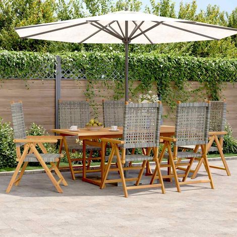 Gartenstühle 6 Stk. Klappbar 47x47x89 cm Massivholz Teak (1/5)