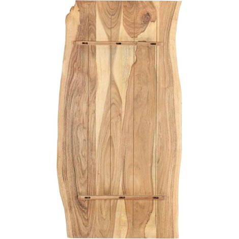 vidaXL Superficie de mesa madera maciza de acacia 118x(50-60)x2,5 cm (1/2)
