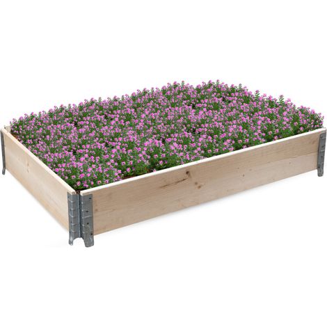 Aga24 – Carré potager en bois épicéa 120 cm – Empilable pour espace optimisé – Protection contre nuisibles – Montage rapide