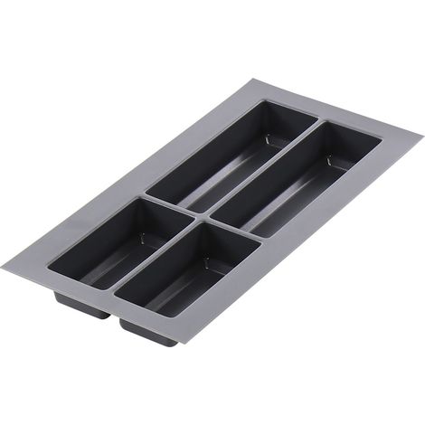 Agoform Besteckeinsatz Classico kürzbar 490x240x50,5mm, Kunststoff schiefergrau