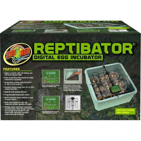 Incubatrice digitale per uova Reptibator Zoo Med con sistema di salvataggio in caso di black-out