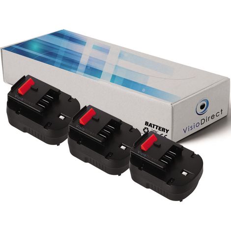 Lot de 3 batteries pour Black et Decker XD1200K perceuse visseuse 3000mAh 12V (1/2)