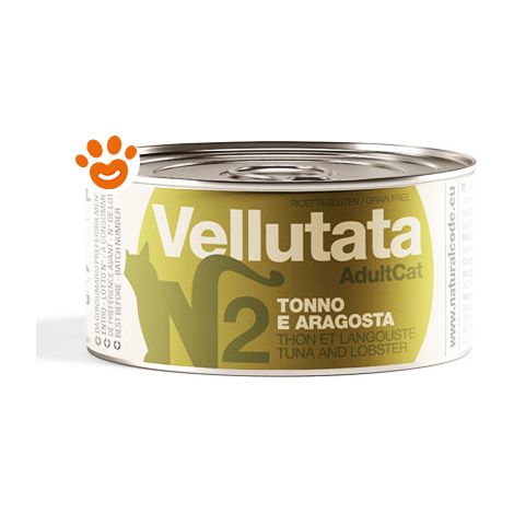 Natural Code Gatto Vellutata in Lattina 85gr 2 Tonno e Aragosta