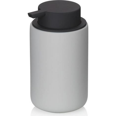 Distributeur de Savon 300 ML Sana, Distributeur de Savon Gris Céramique, Surface antidérapante, Flacon Pompe, Distributeur de Liquide Vaisselle, Mat (1/5)