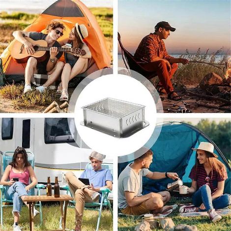 Petit barbecue portable pliable sans plateau (1/5)