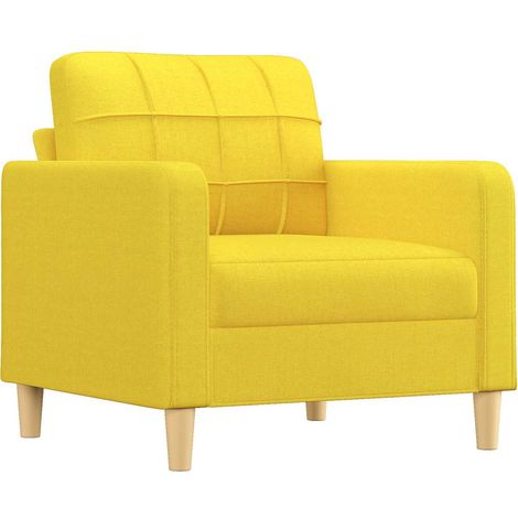Poltrona Giallo Chiaro 60 cm in Tessuto vidaXL 565114 (1/5)