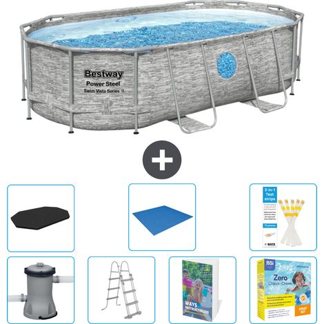 Bestway Power Steel Oval - 427x250x100 cm - 8-teilig S546