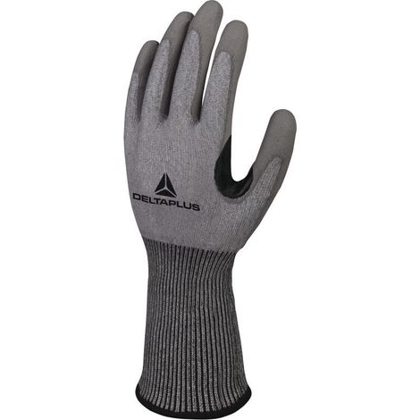 Gant tricoté anti-coupure enduit polyuréthane gris granulé/gris T8 - DELTA PLUS - VENICUT42GN08