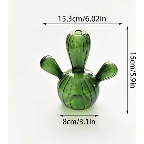 Vase En Verre - Pour Plantes Hydroponiques - Décoration De Bureau Et De Salon - Taille M (1/5)