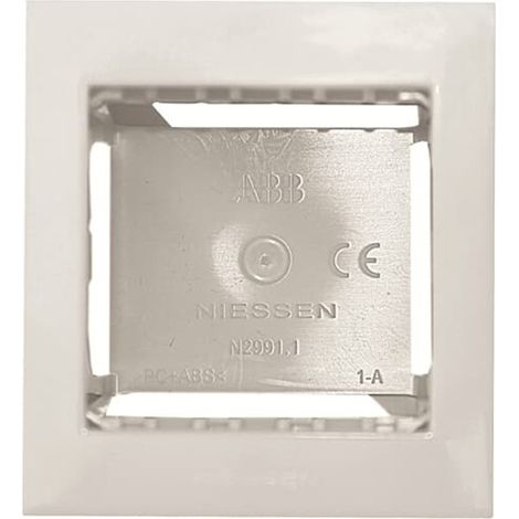 Prise en saillie avec cadre pour 1/2module blanc N2991.1 BL Série Niessen Zenit