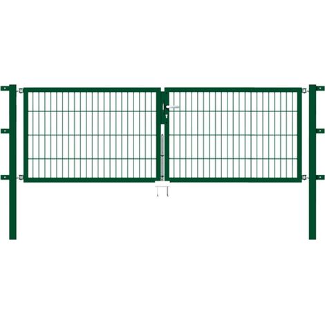 ALBERTS Doppeltor Flexo, fvz.grün Kst.b.RAL 6005, lichte BxH2500x800, PF60x60/1300mm (1/3)