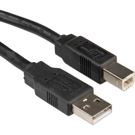 Roline Câble USB USB 2.0 USB-A mâle, USB-B mâle 1.80 m noir blindé 11.02.8818