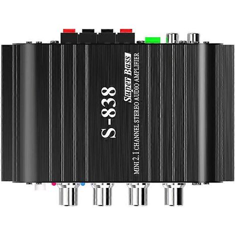 Auto-Partner S-838 2.1-Kanal-Audio-Leistungsverstärker, digitaler Stereo-Audioverstärker der Klasse D, 2 x 30 W + 1 x 40 W mit Subwoofer-Ausgang (1/5)