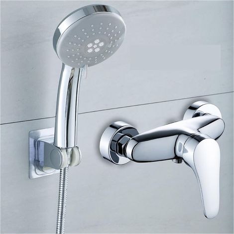 Ensemble de douche mitigeur thermostatique intelli Ensemble de douche chromé numérique robinet salle de bain mélangeur chaud et froid système de pluie montage mural Kit complet robinet de bain baignoi (1/5)