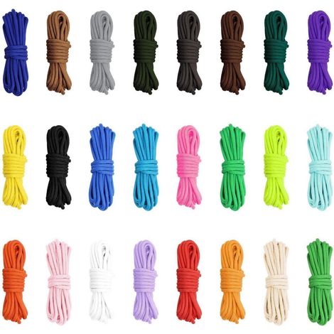 Paracord 550 Typ III 24 Rollen 3m 4mm 250kg Bruchlast Bastelset Outdoor