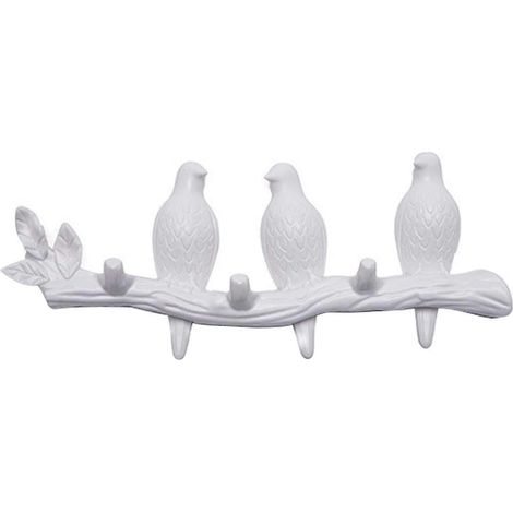 Patère décorative en résine, motif oiseau, pour serviettes, peignoirs, vestes, imperméable, résistante à la corrosion, installation facile, plusieurs tailles (1/5)