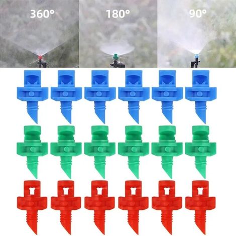 (Vert 180°) 50 buses à réfraction pour l'irrigation agricole, arroseur à angle, pulvérisateur à brumisation pour serres