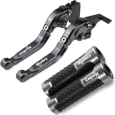 Kit de leviers de frein et d'embrayage pour Honda Z125 Monkey Bike (gris)