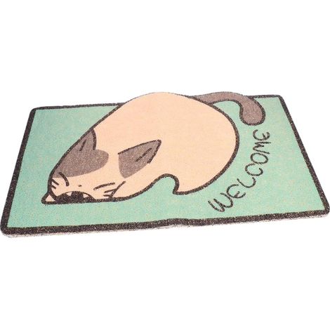 Tapis D'entrée Paillasson Scraper Antidérapant en PVC Motif Dessin Animé Animal pour Décoration Maison et Chambre Avant (1/5)