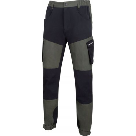 Pantaloni con elementi elasticizzati, verde e nero, "L", CE, lahti (1/5)