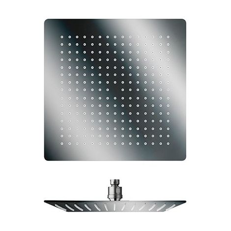 Pomme De Douche Sandwich Inox Carre Chrome Noir Robinetterie HYDROTHERAPIE - CRISTINA ONDYNA PD96372 (1/2)